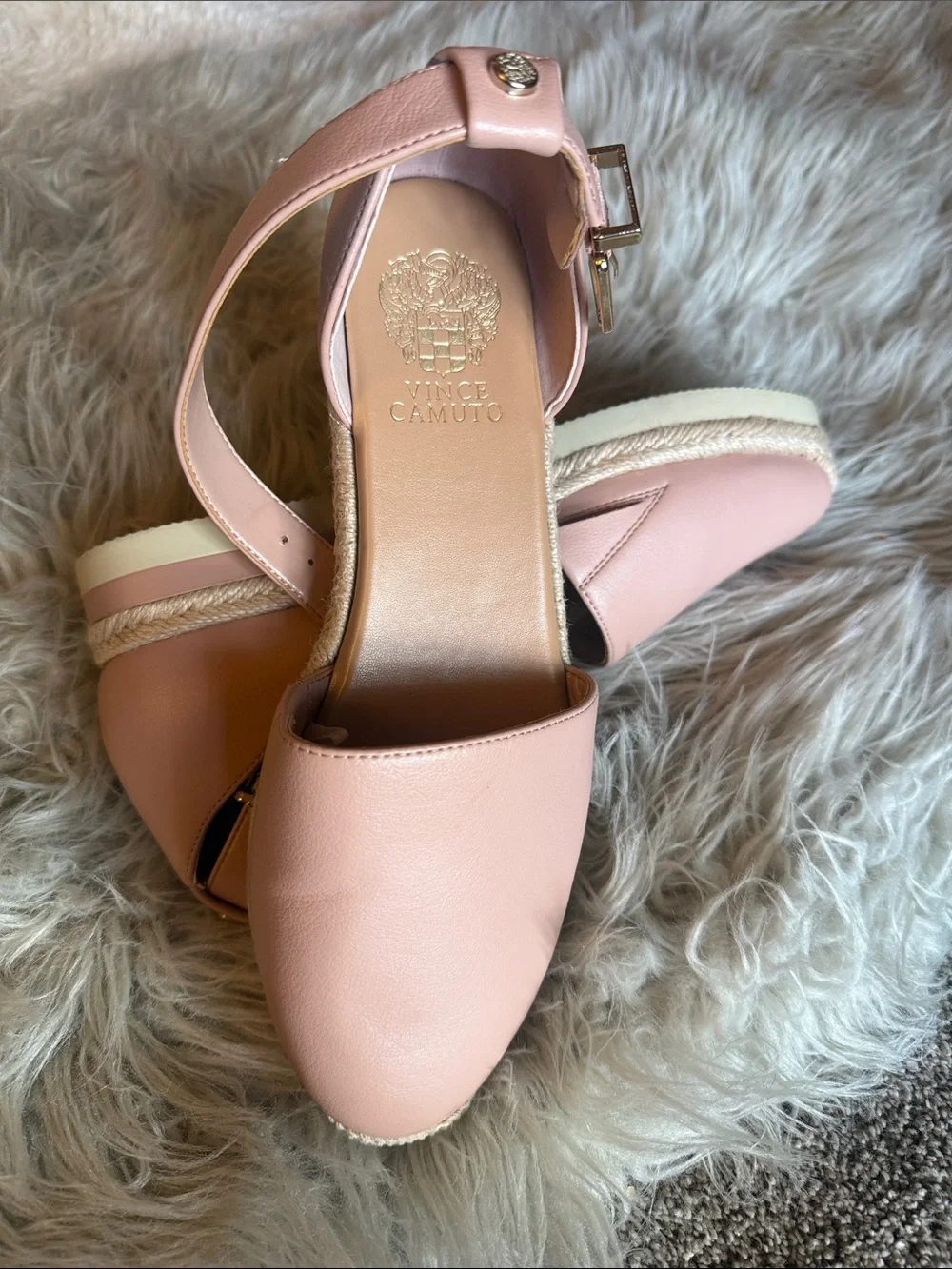 Vince camuto Pale Pink Espadrille Slingback Flats
